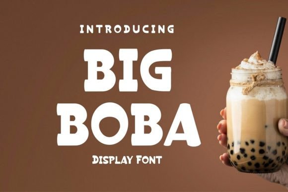 Big Boba: A Playful Display Font for Creative Projects
