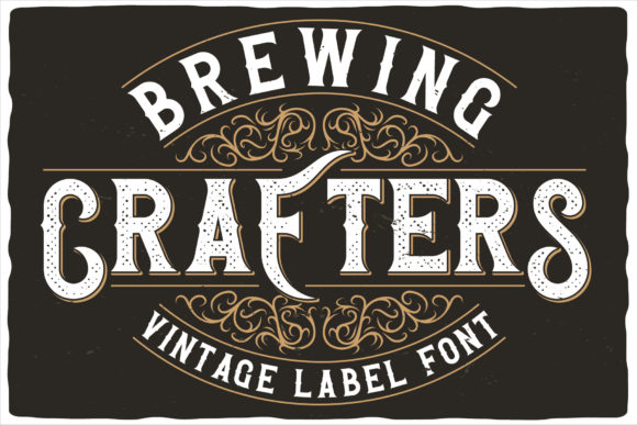 Brewing Crafters: A Bold Vintage Display Typeface