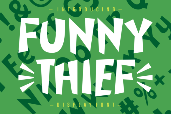 Funny Thief: A Playful Display Font for Creative Joy