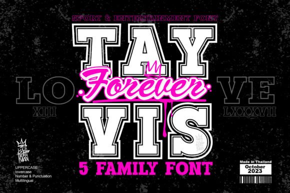 Tayvis Forever: The Energetic Display Font for Dynamic Designs